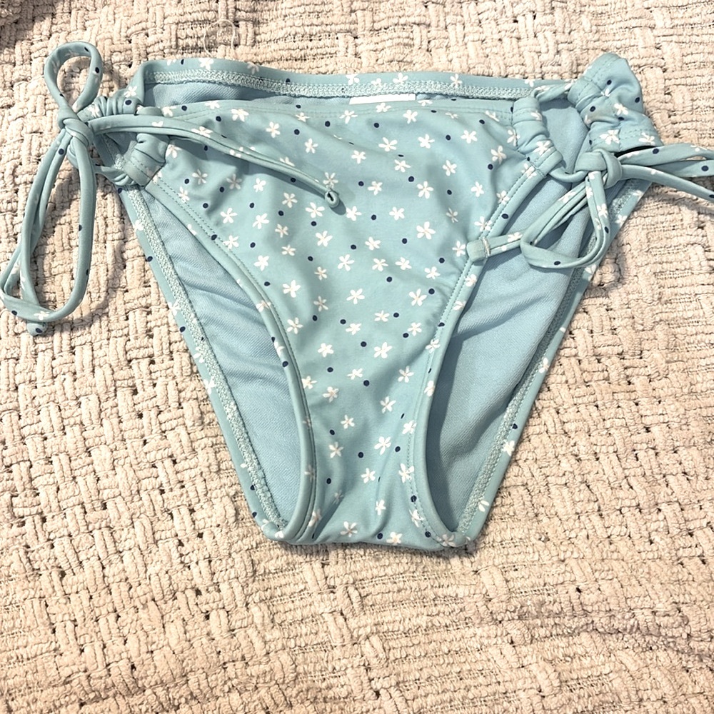 Xhilaration Light Blue Floral  Bikini Bottom